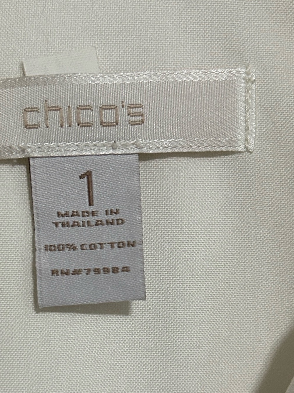 CHICOS β’ The Perfect NO IRON White Oversized Button-Up Button Down Shirt - Picture 5 of 11
